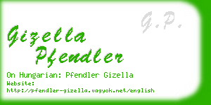 gizella pfendler business card